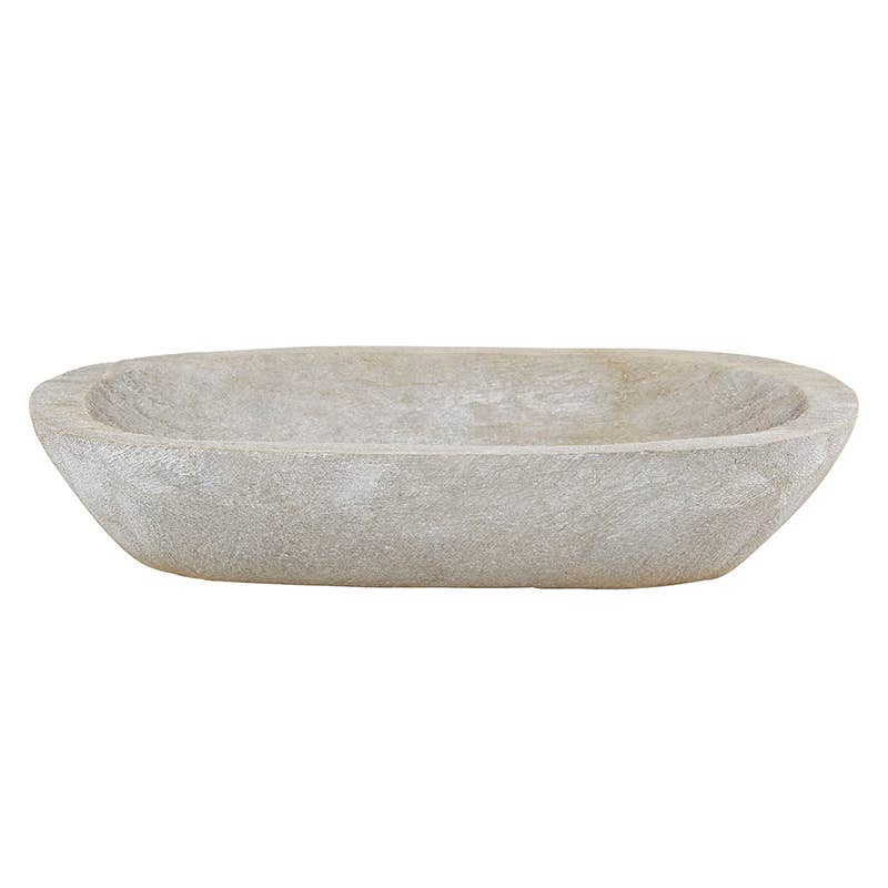 Paulownia Wood Dough Bowl - Small - Grey