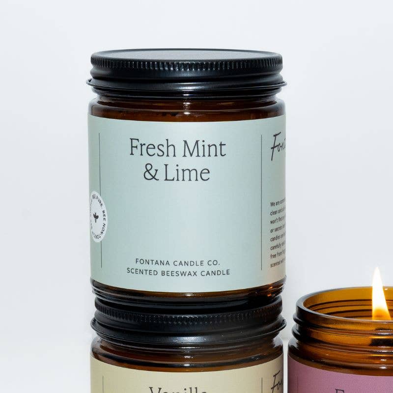 Fresh Mint & Lime Essential Oil Jar Candle: 9 oz