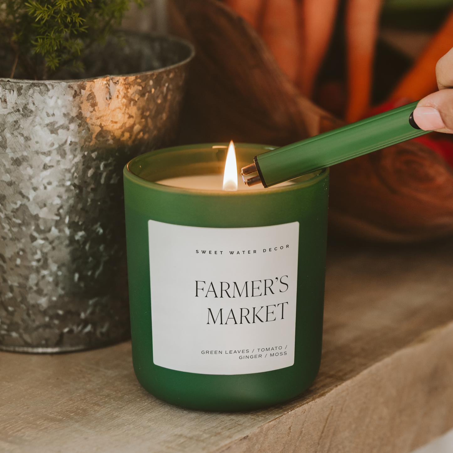 Candle: Farmer's Market 15 oz Soy Candle, Matte Jar