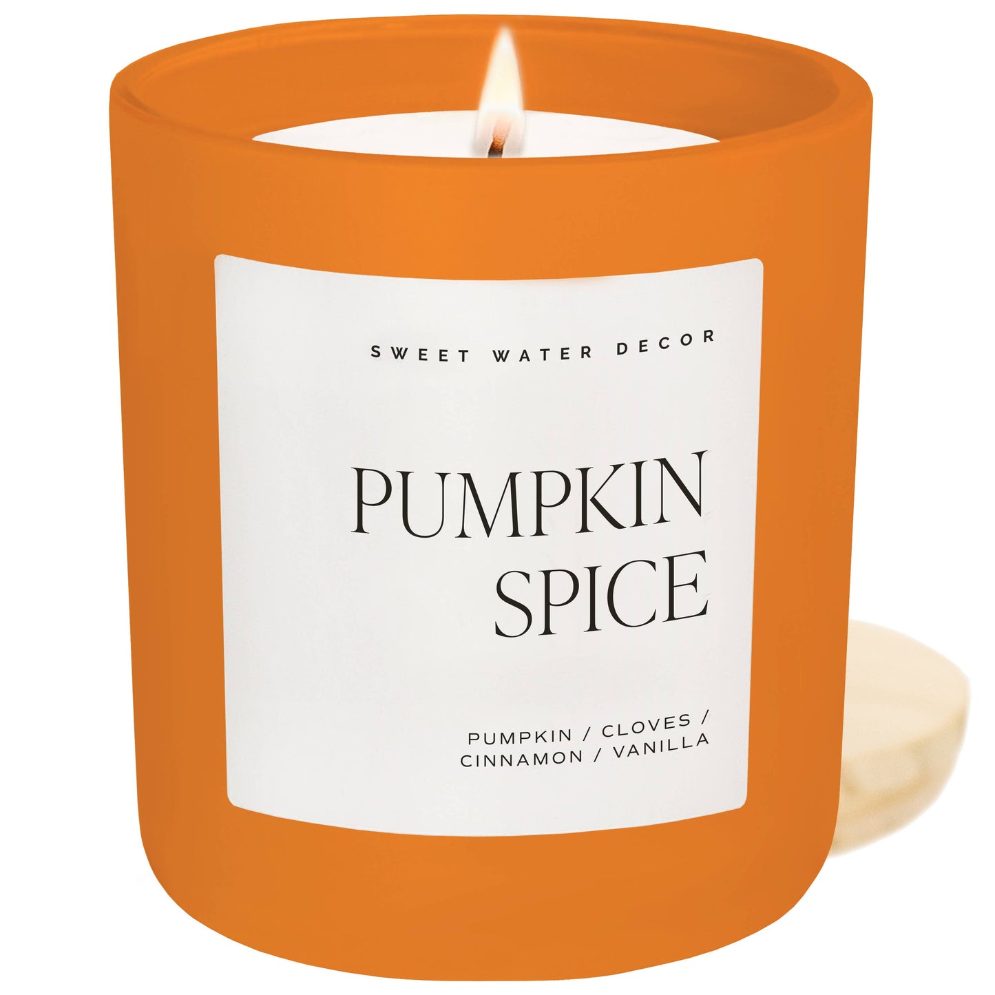 Candle: Pumpkin Spice 15 oz Soy Candle, Matte Jar