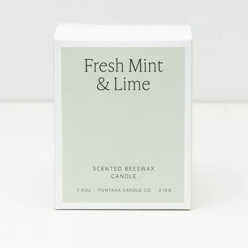 Fresh Mint & Lime Essential Oil Jar Candle: 9 oz