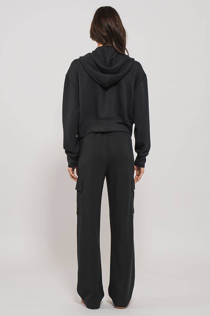 Relaxed Fit Cargo Sweatpants: CHALK