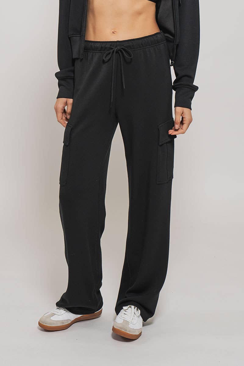 Relaxed Fit Cargo Sweatpants: CHALK