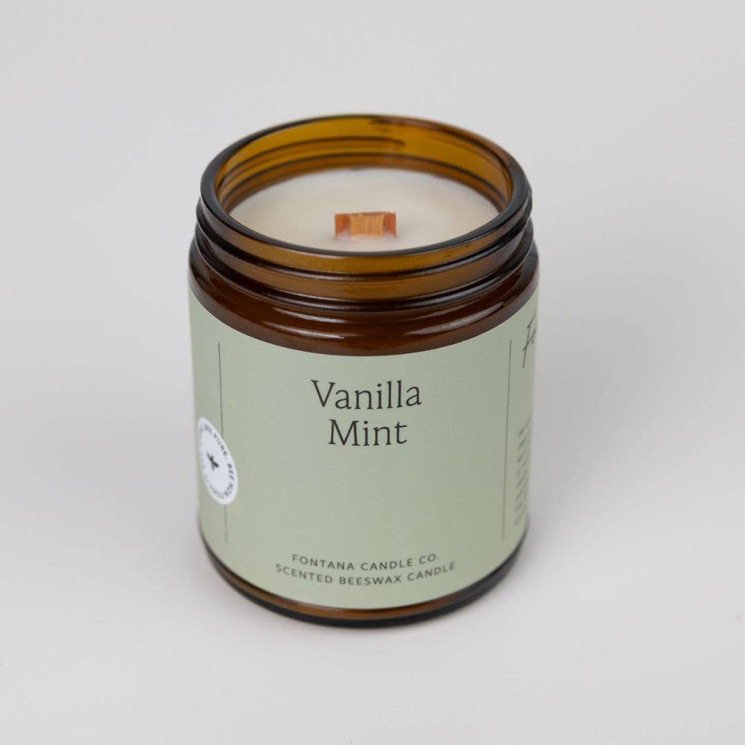 Vanilla Mint Essential Oil Jar Candle: 9 oz
