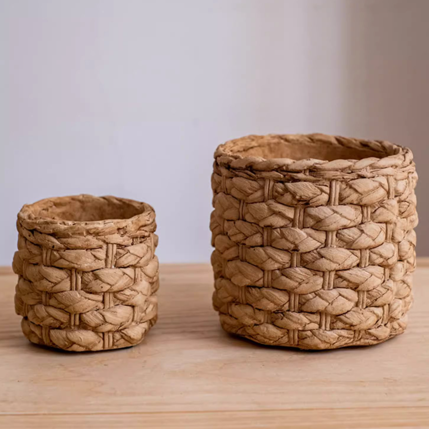 20% OFF Grass Woven Looking Cement Planter: Small