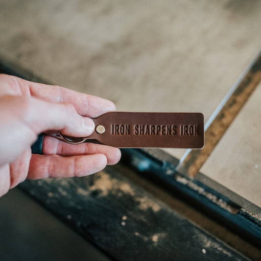 Iron Sharpens Iron Key Fob | Christian Keychain | Gift