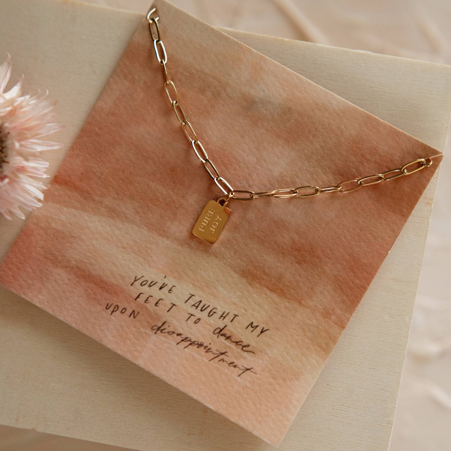 Pure Joy Mini Tag Necklace | Christian Jewelry