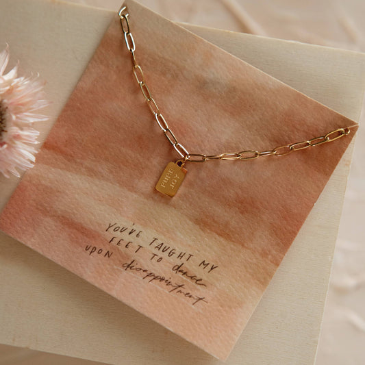 Pure Joy Mini Tag Necklace | Christian Jewelry