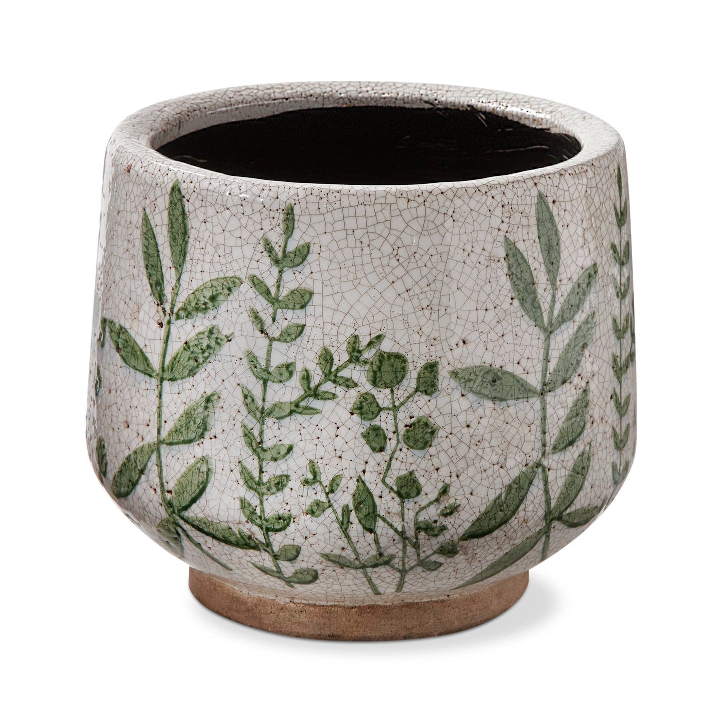 Foliage Footed Planter Large - Green