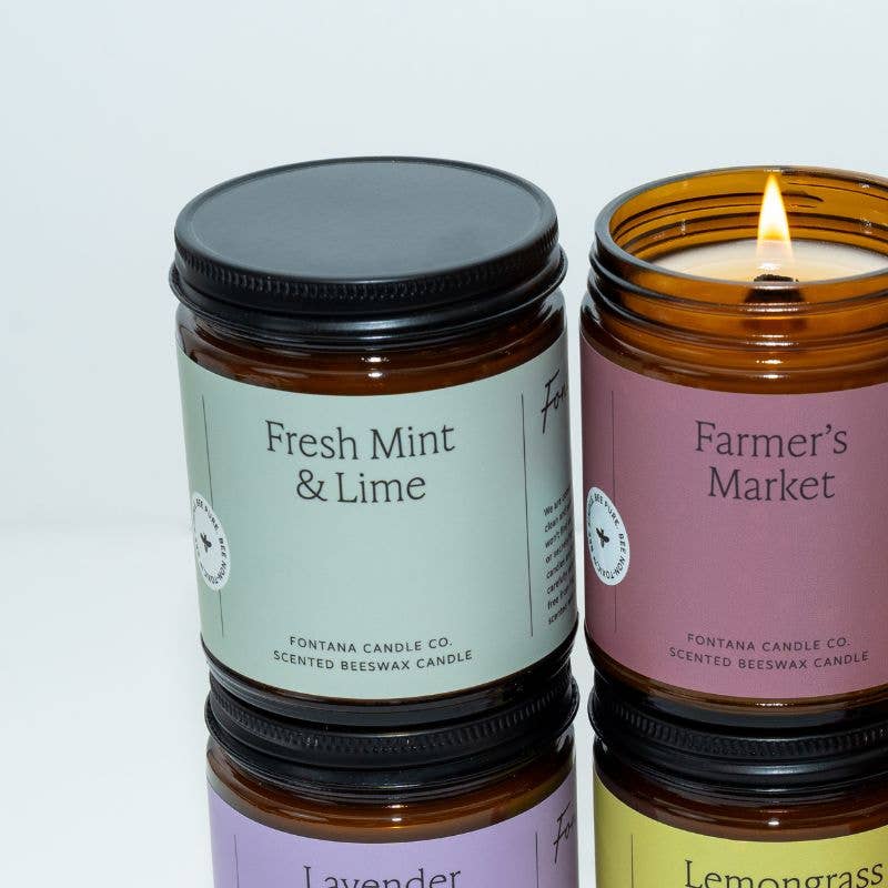 Fresh Mint & Lime Essential Oil Jar Candle: 9 oz
