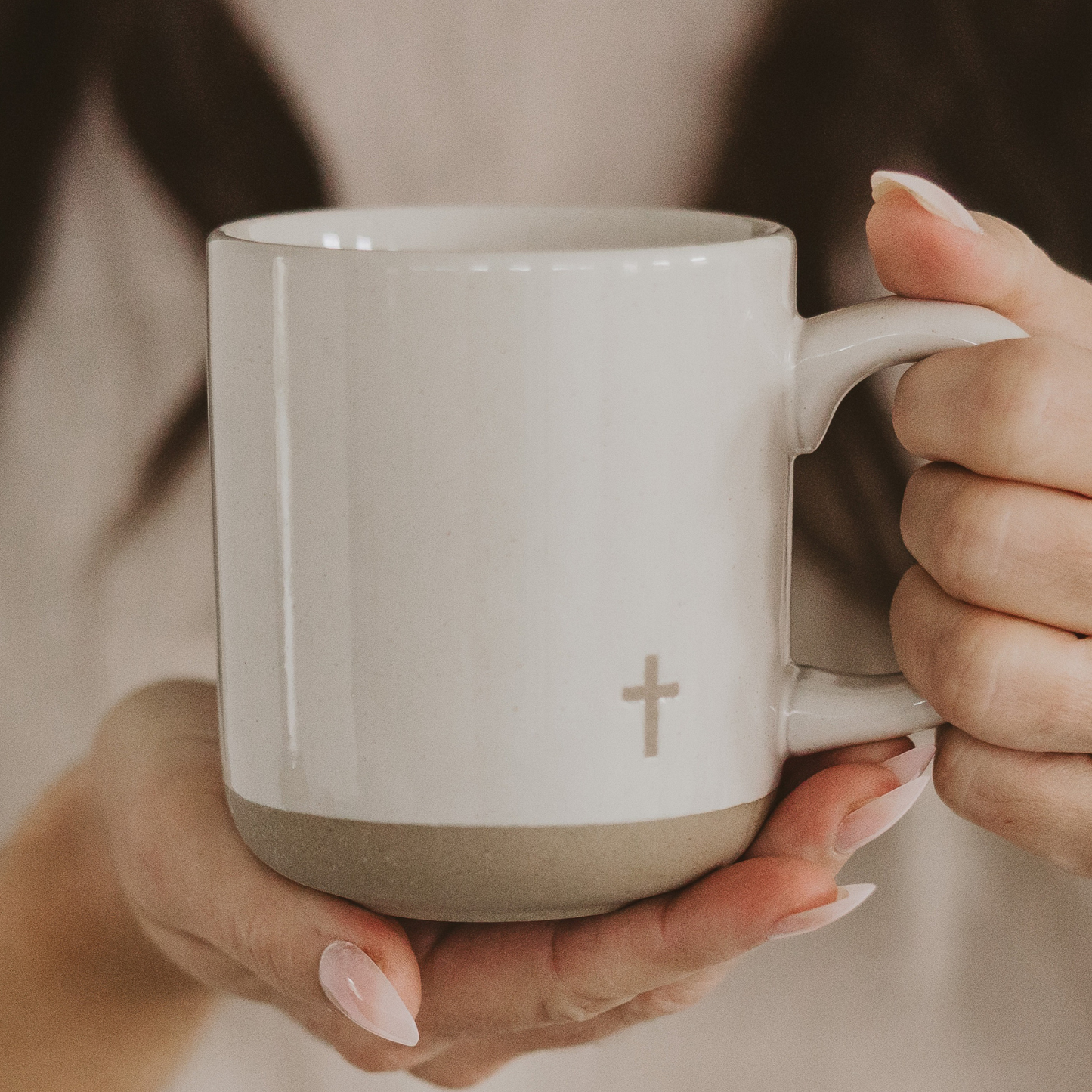 Mug: Cross Stoneware Coffee Mug