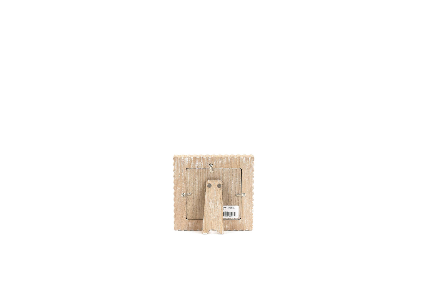 Wood Photo Frame Scallop: (4x4) NATURAL