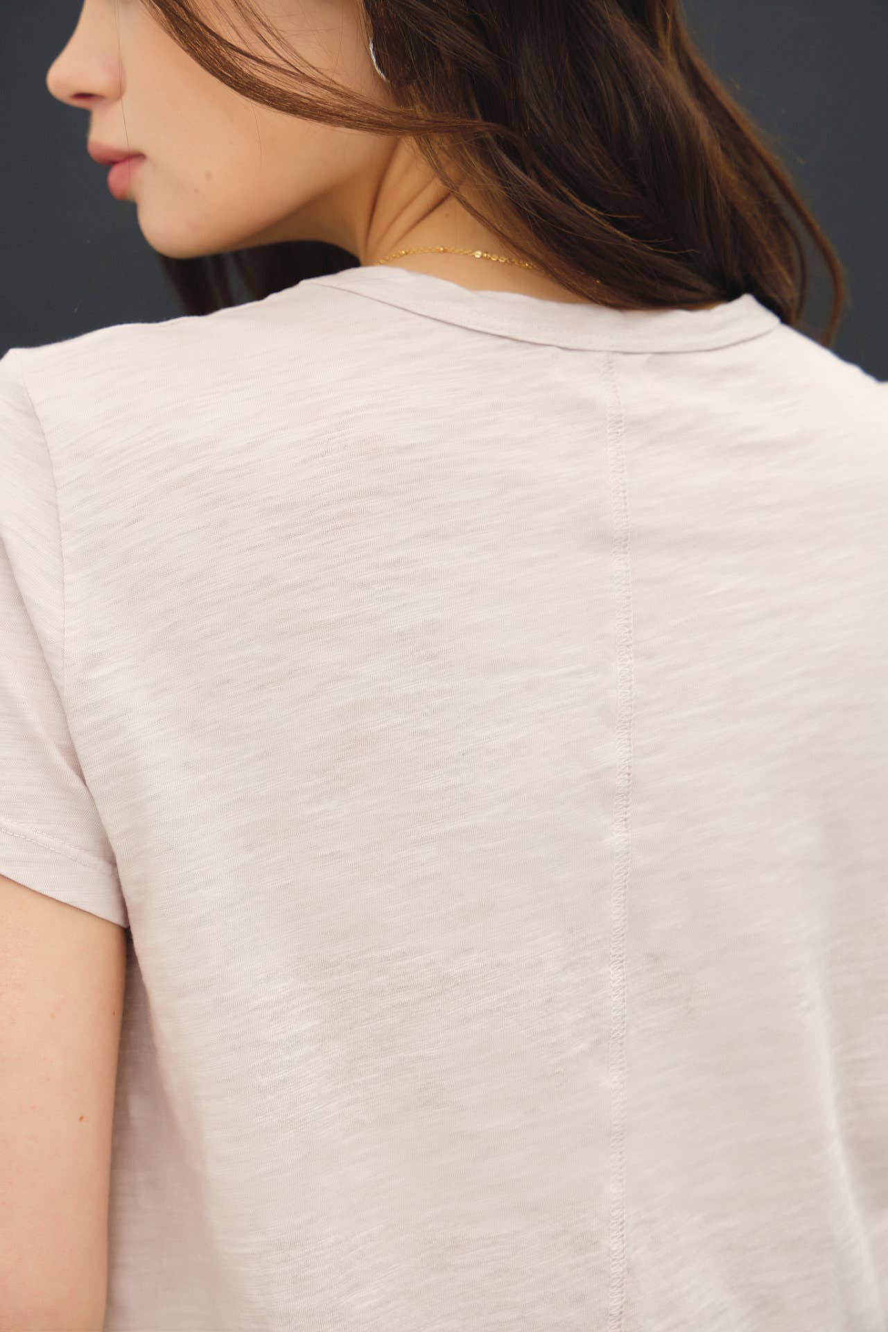 Garment Dyed Slub Tee: LEMON