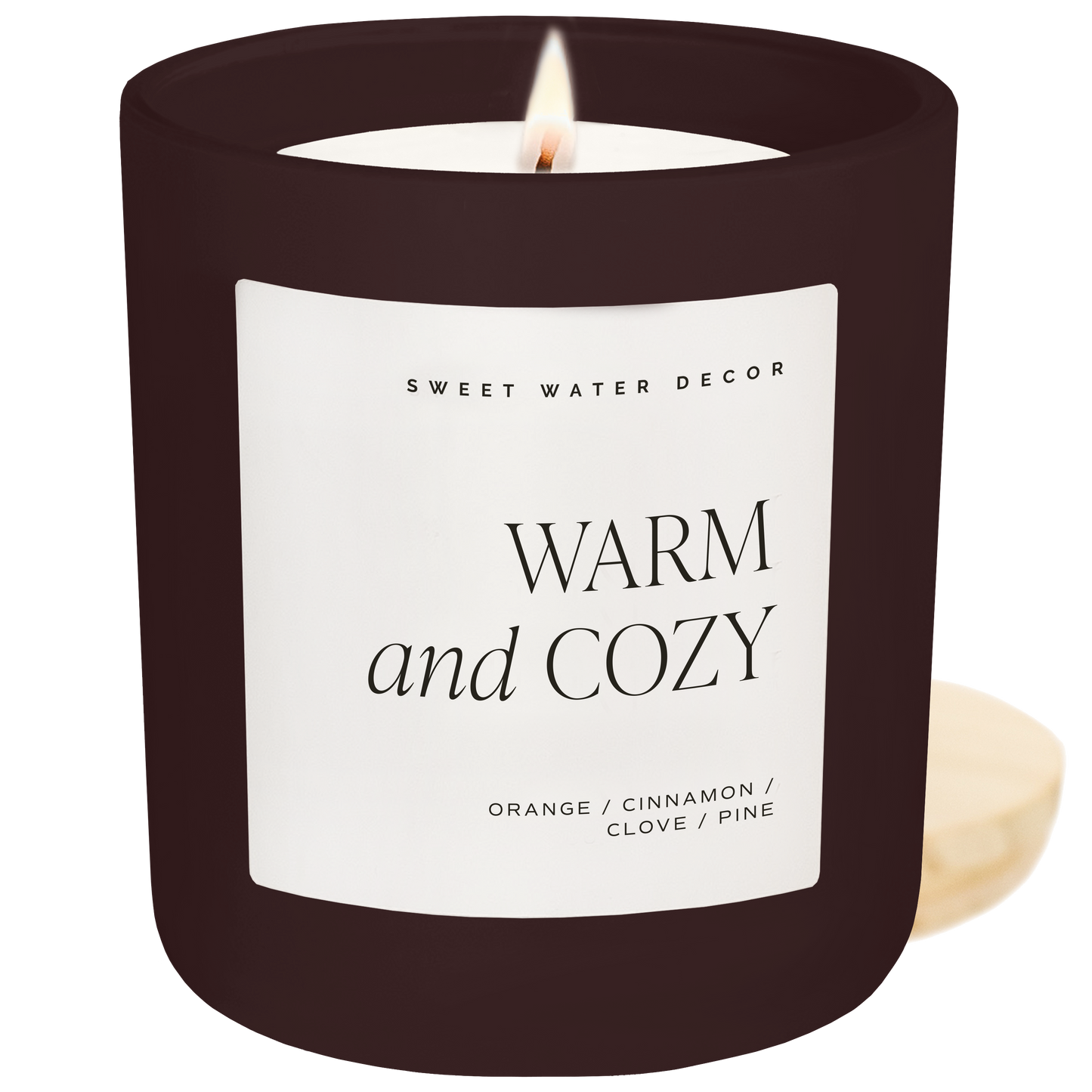Candle: Warm and Cozy 15 oz Soy Candle, Matte Jar