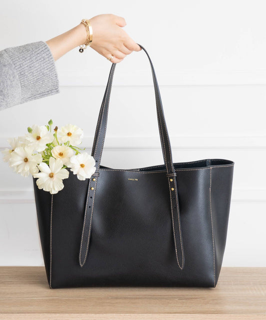Eliana Tote - Leather: Black