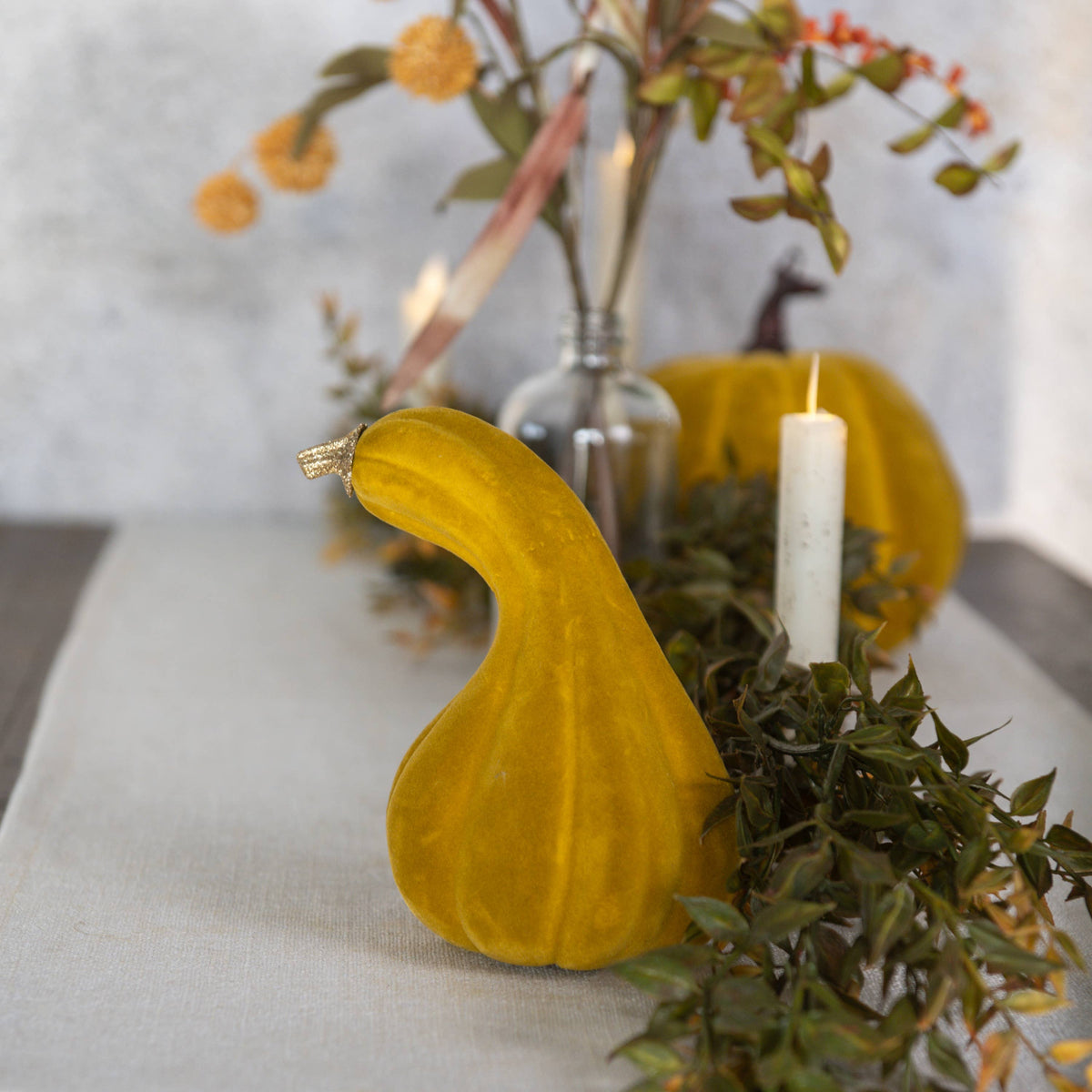 Ragon House - 6.5" GOLD FLOCKED GOURD