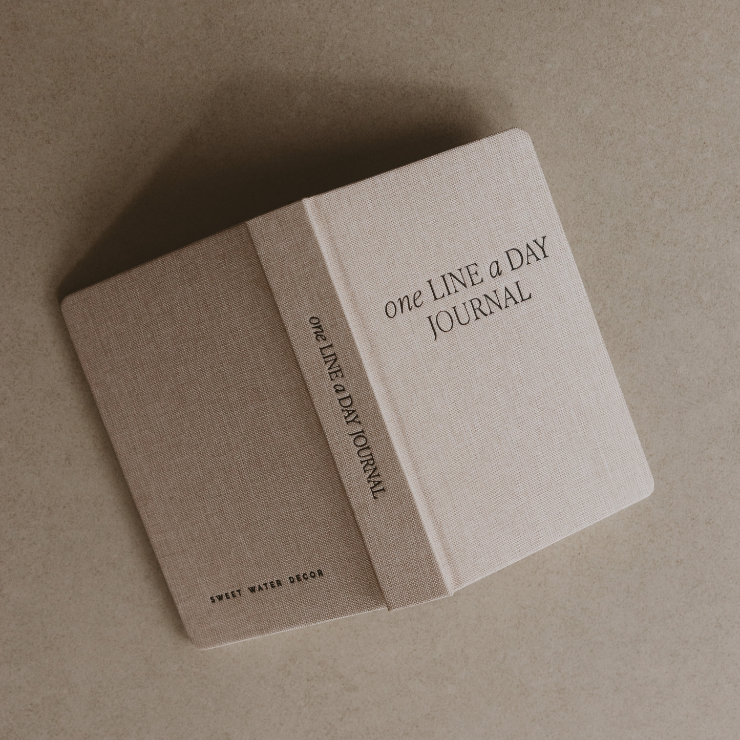 Journal: Tan One Line A Day Fabric Journal