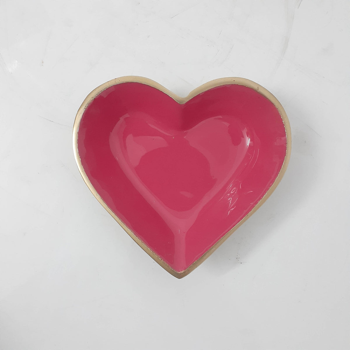 India Handicrafts Inc - Pink Heart Dish