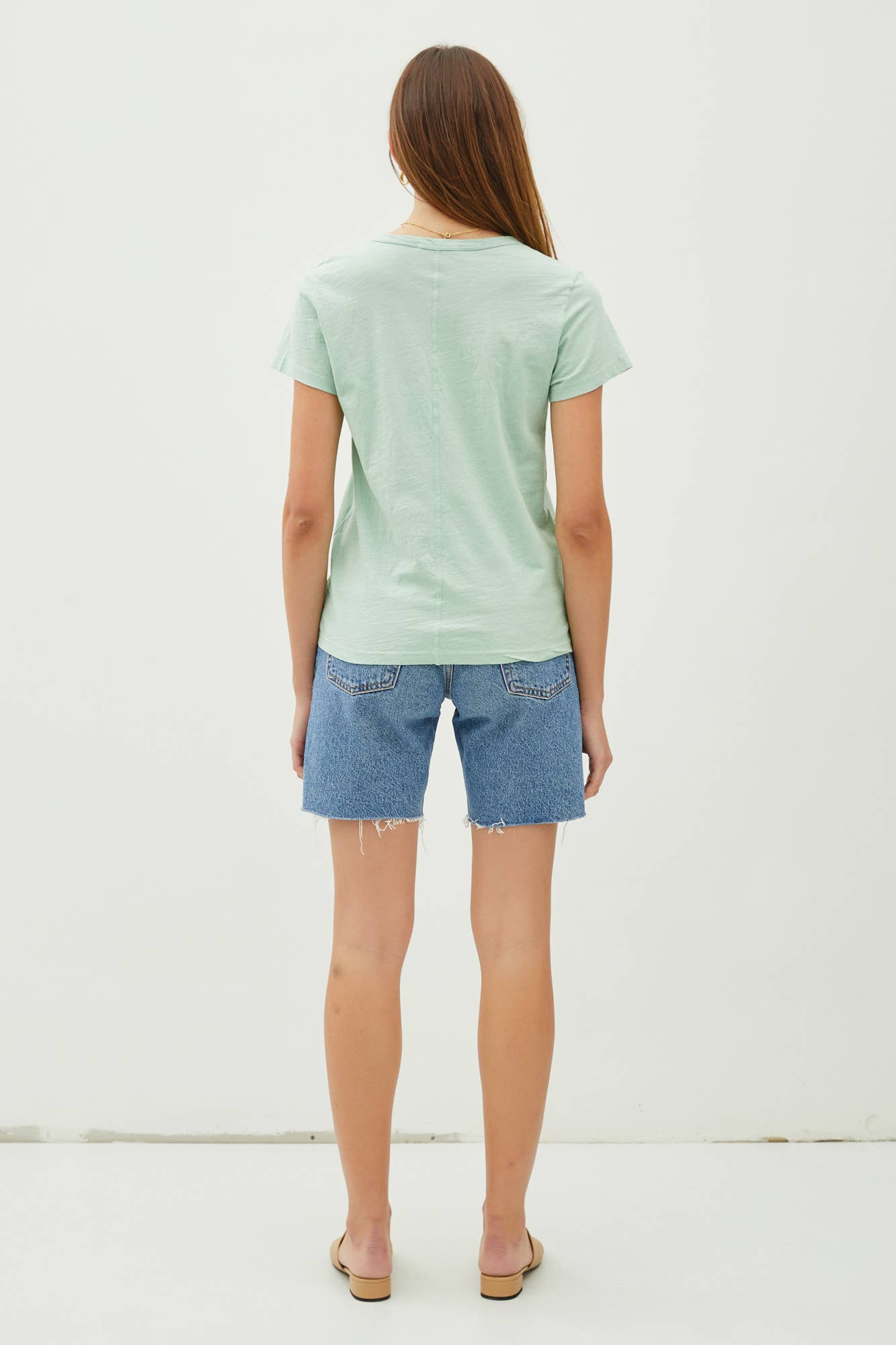 Garment Dyed Slub Tee: SQUASH