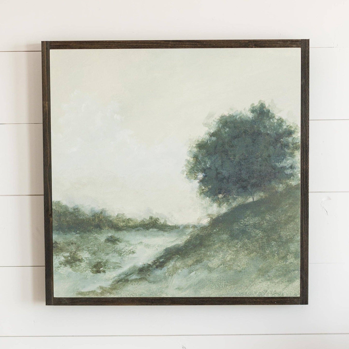 Under the Elm | Fine Art: Dark Brown Frame / 24 inches x 24 inches