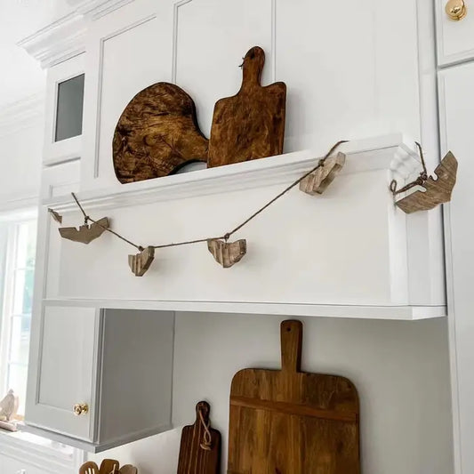 40% OFF: Mango Wood Garland Bats