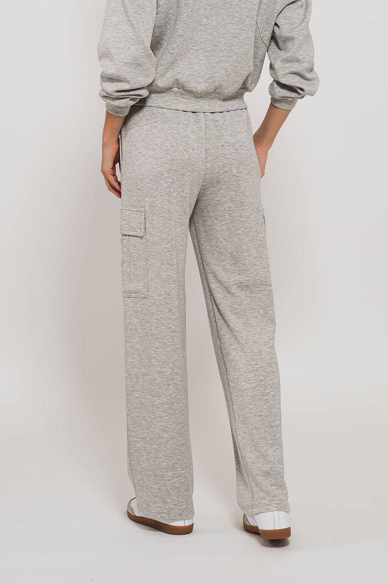 Relaxed Fit Cargo Sweatpants: CHALK