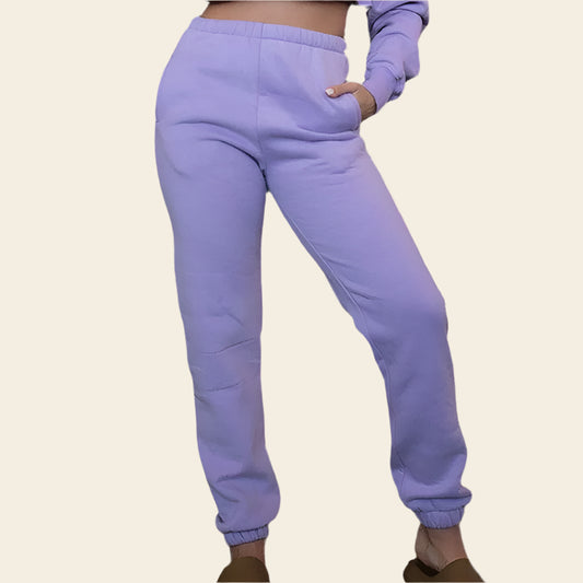 Dove High Waist Sweatpants: BRIGHT LAVENDER