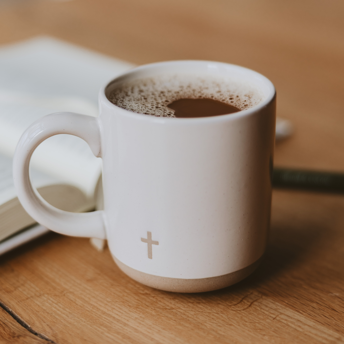 Mug: Cross Stoneware Coffee Mug