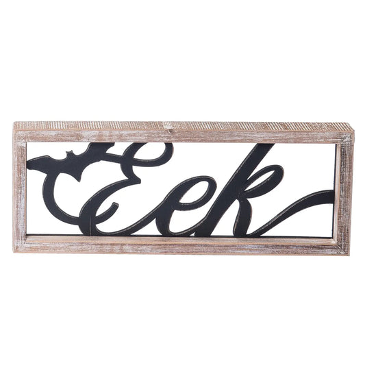 40% OFF: Halloween Eek with Natural Frame