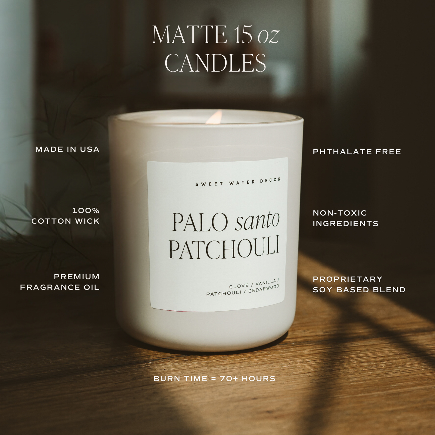 Candle: Weekend 15 oz Soy Candle, Matte Jar