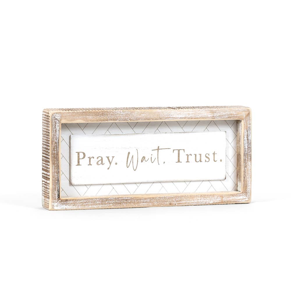 Wood frame sign PRAY