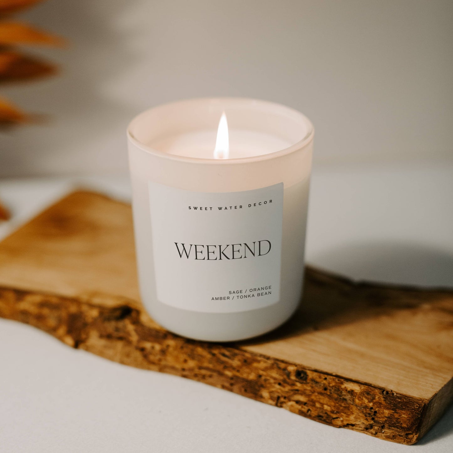 Candle: Weekend 15 oz Soy Candle, Matte Jar
