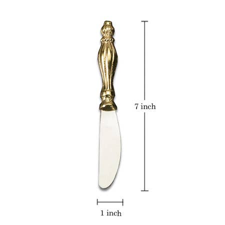 India Handicrafts Inc - Gold Ribbed Spreader - Set of 12