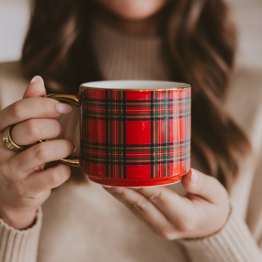 Mug: Red Plaid Coffee Mug