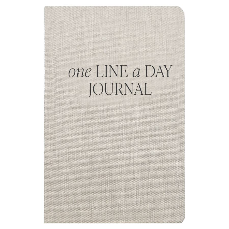 Journal: Tan One Line A Day Fabric Journal