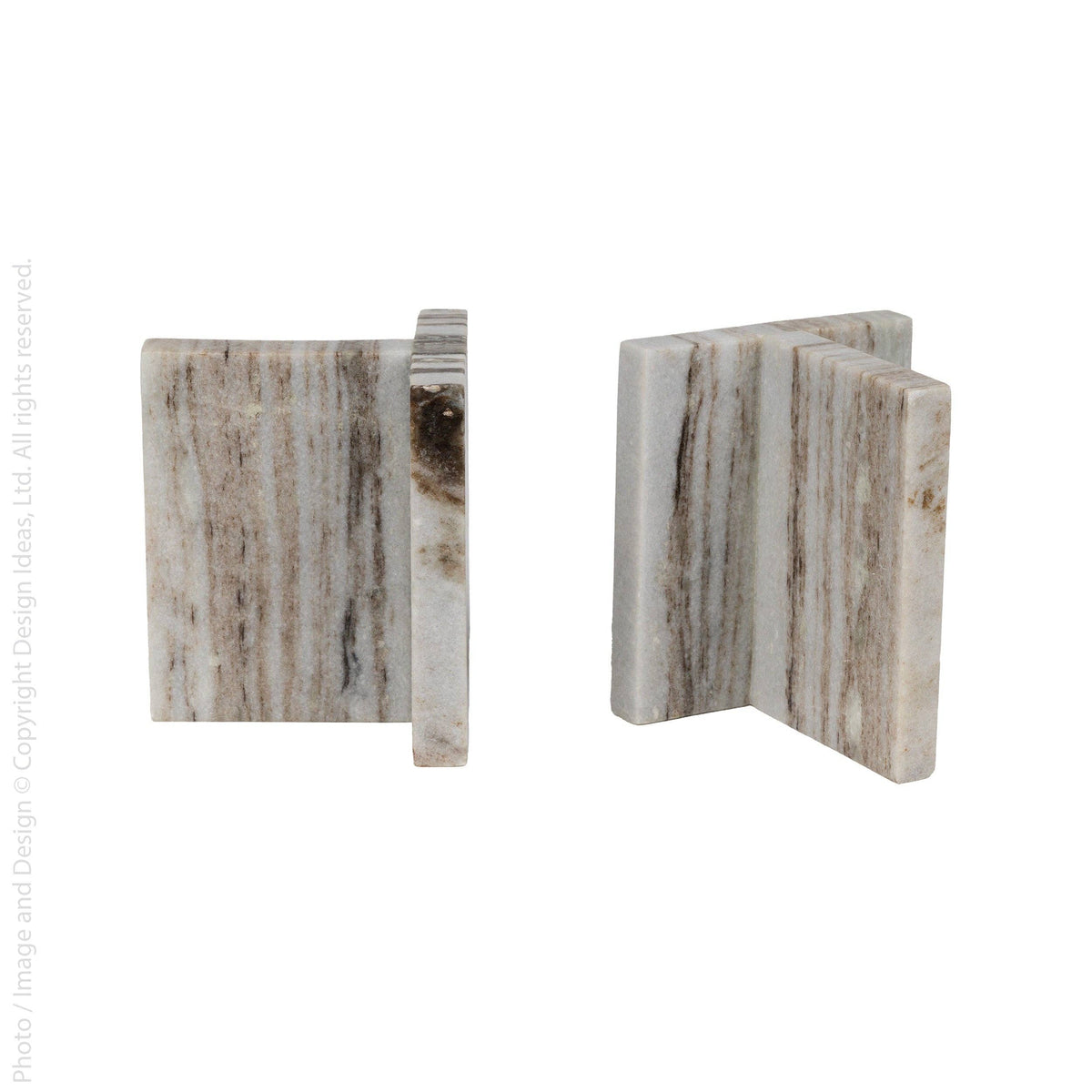 Palladio™ bookends (set of 2): Natural