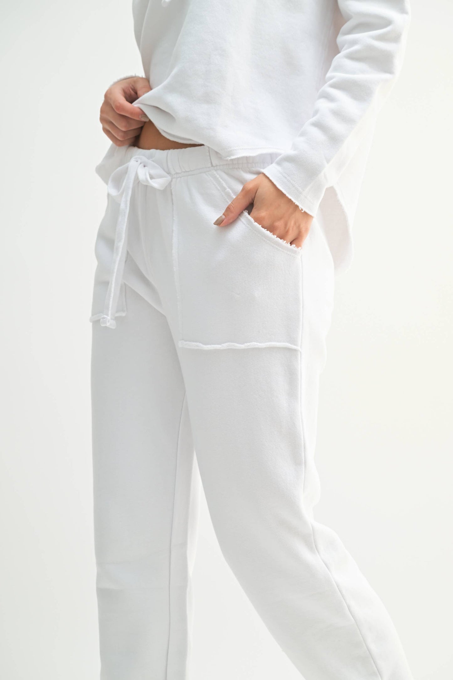 Malibu Essential Joggers: WHITE