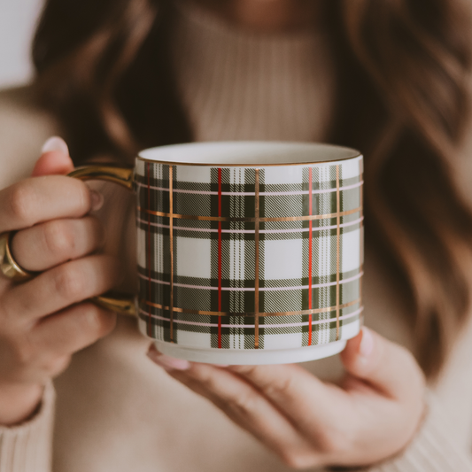 Mug: Green Plaid Coffee Mug