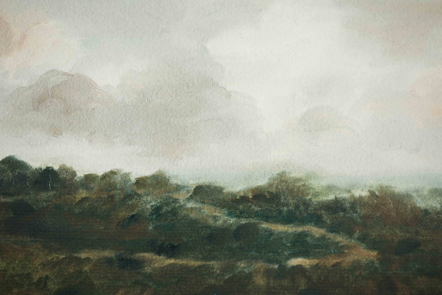 Wandering Trails | Fine Art: Light Brown Frame / 36 inches x 18 inches