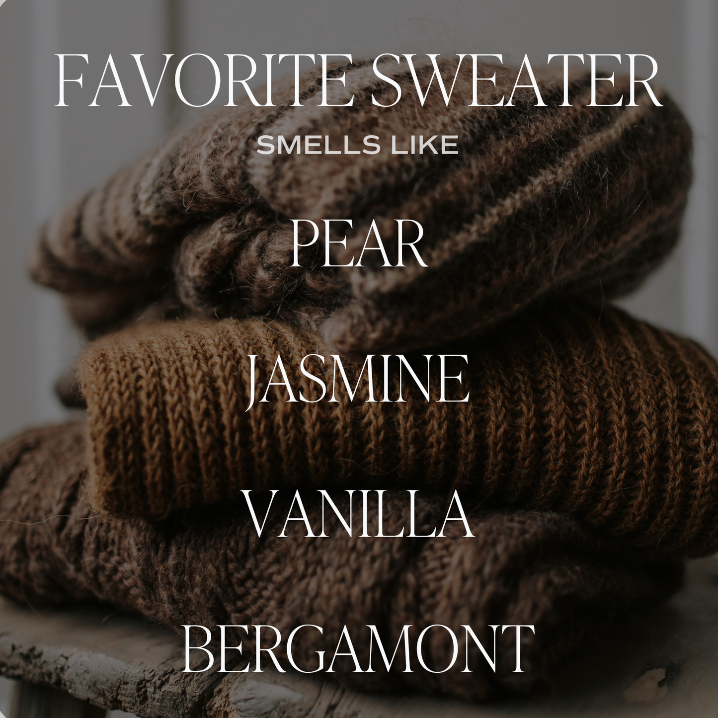 Candle: Favorite Sweater 15 oz Soy Candle, Matte Jar