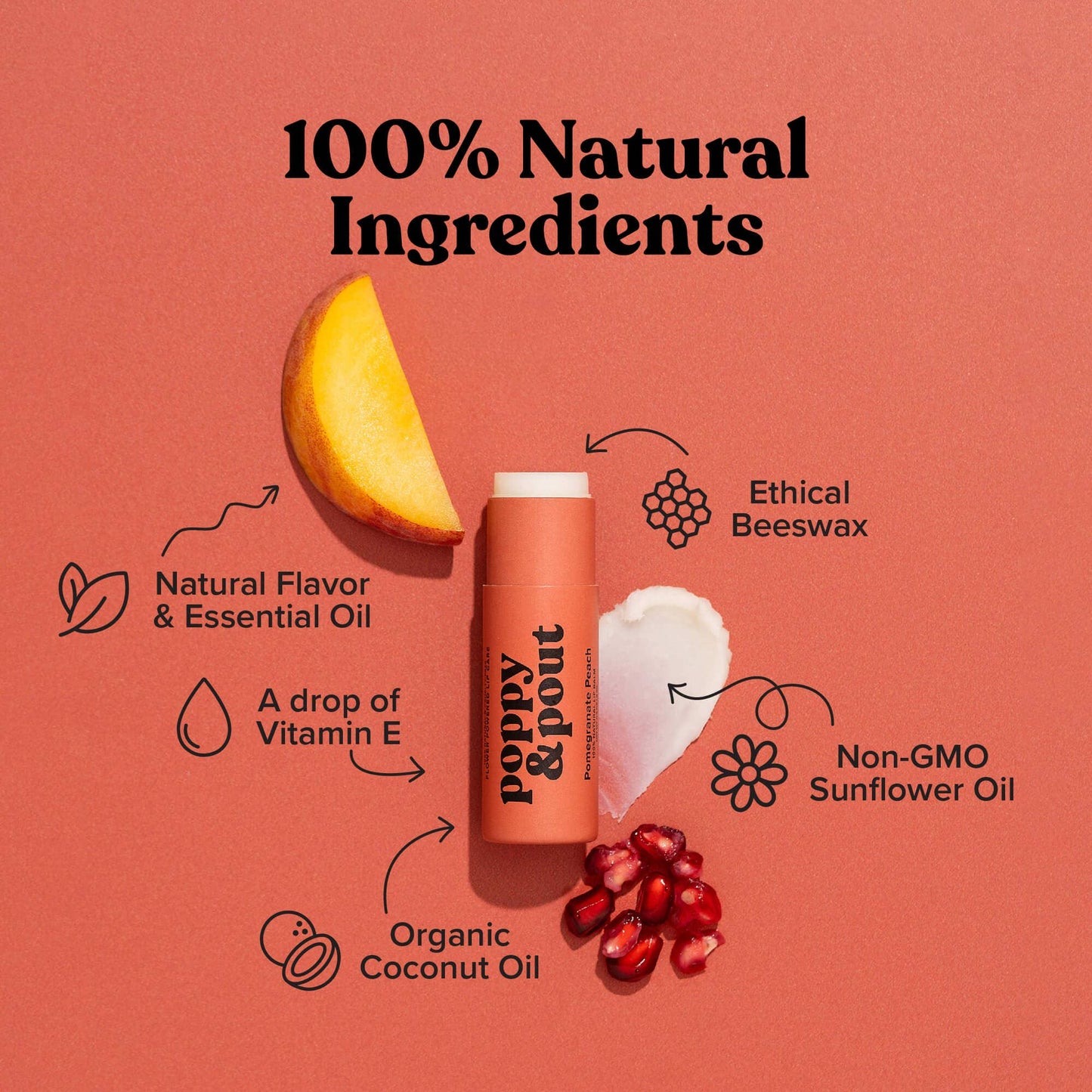 Lip Balm: Pomegranate Peach