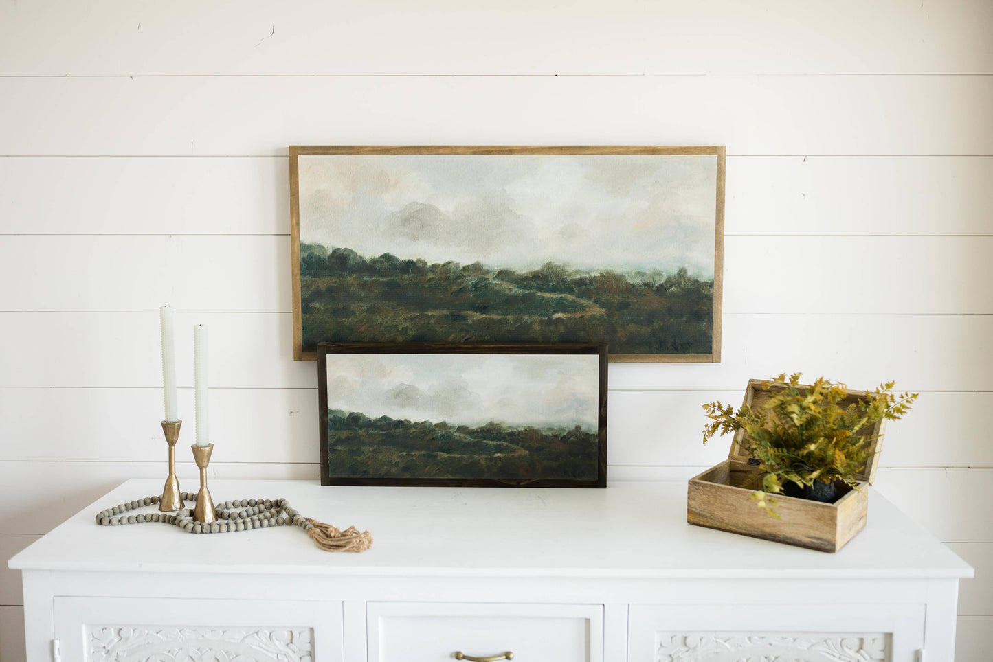 Wandering Trails | Fine Art: Light Brown Frame / 36 inches x 18 inches