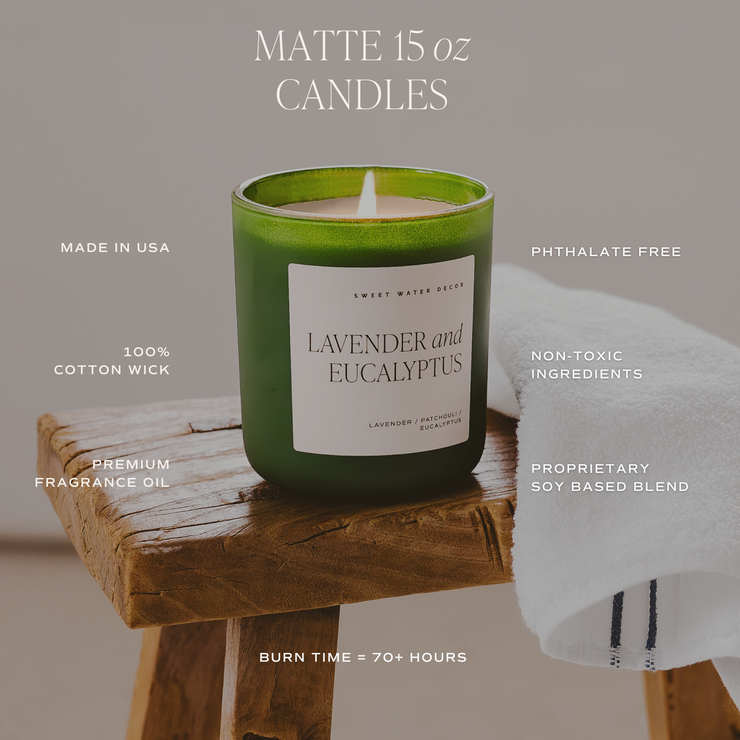 Candle: Farmer's Market 15 oz Soy Candle, Matte Jar