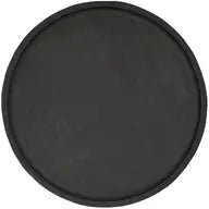 Large Black Wood Round Tray