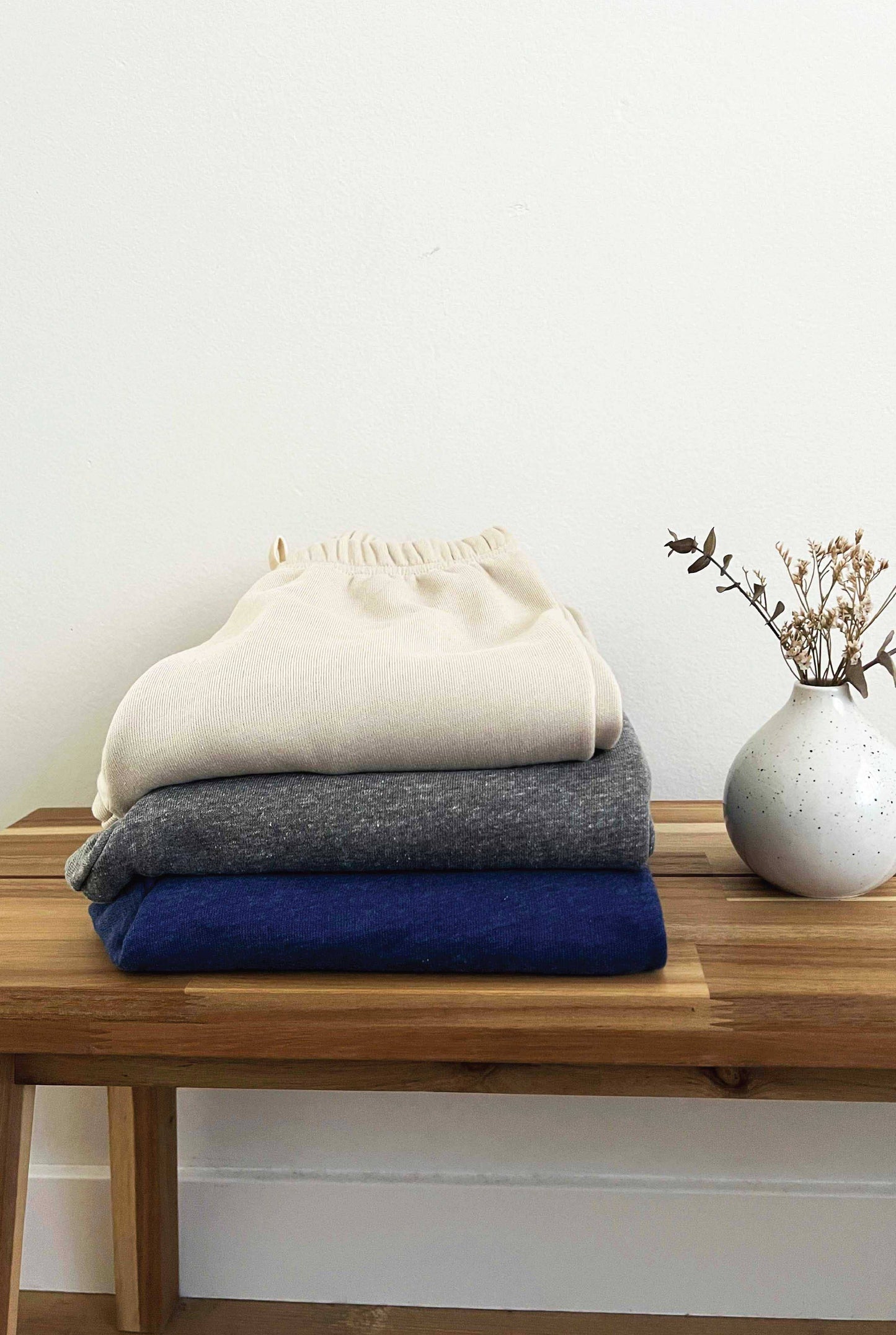 Basic Solid Sweatpants: HEATHER DUST