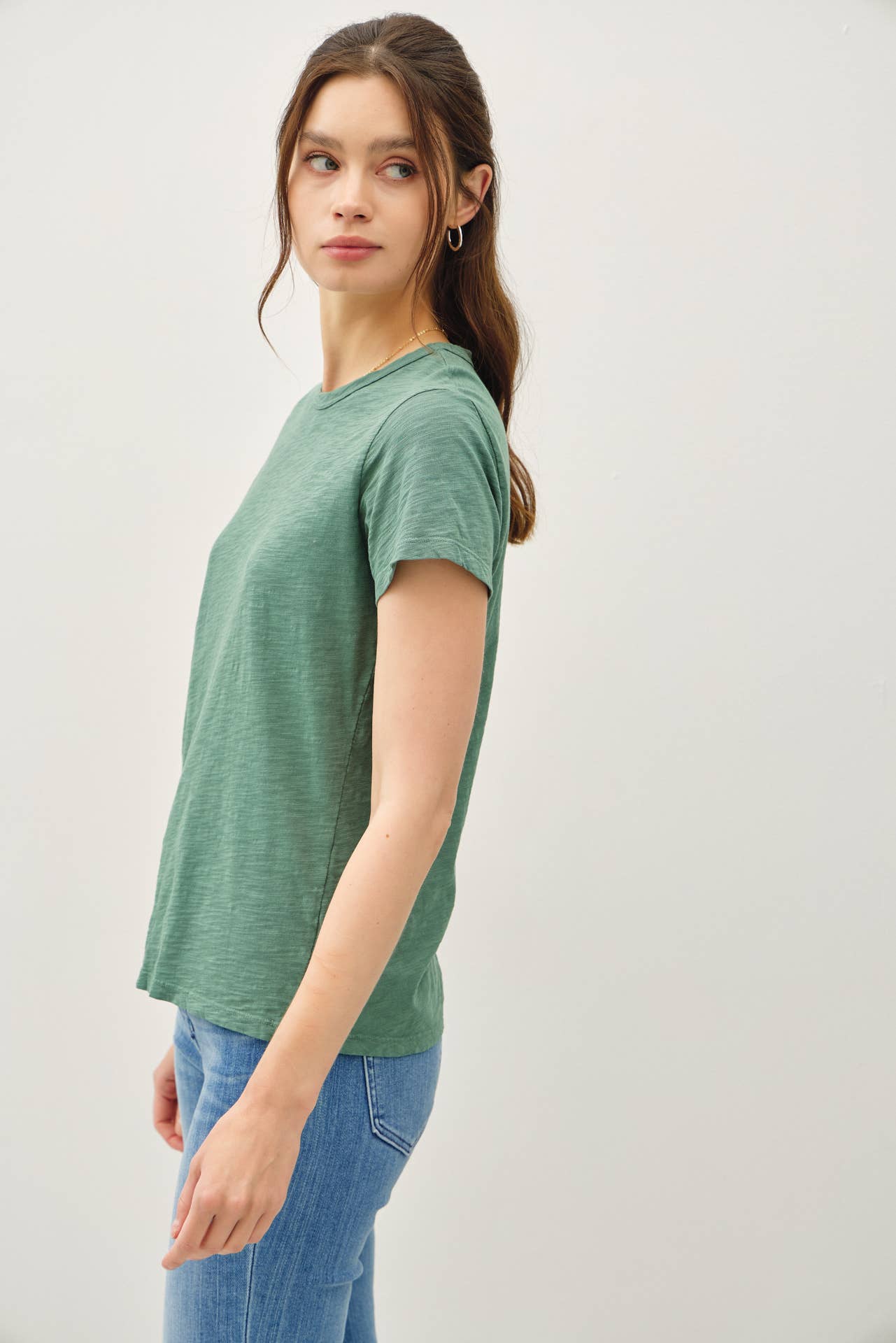 Garment Dyed Slub Tee: LEMON