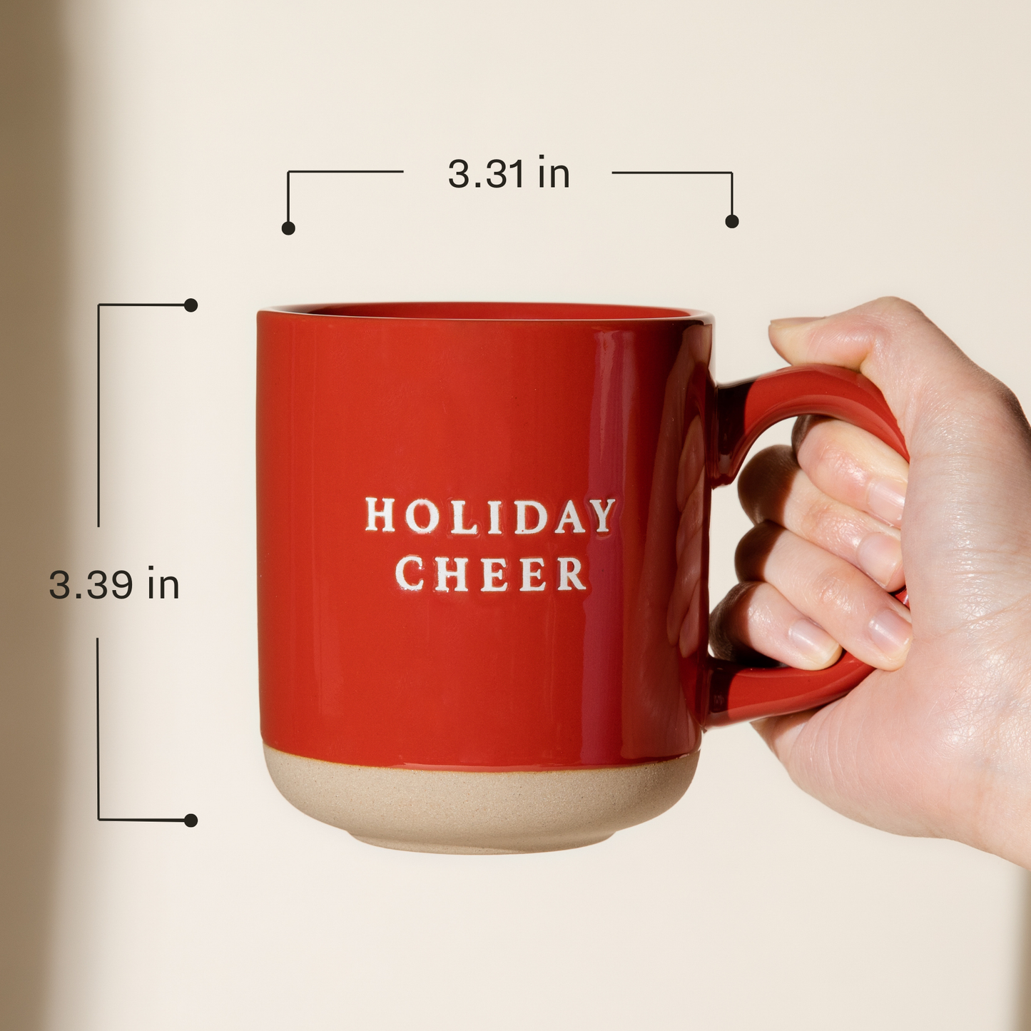 Mug: Ho Ho Ho Red Stoneware Coffee Mug