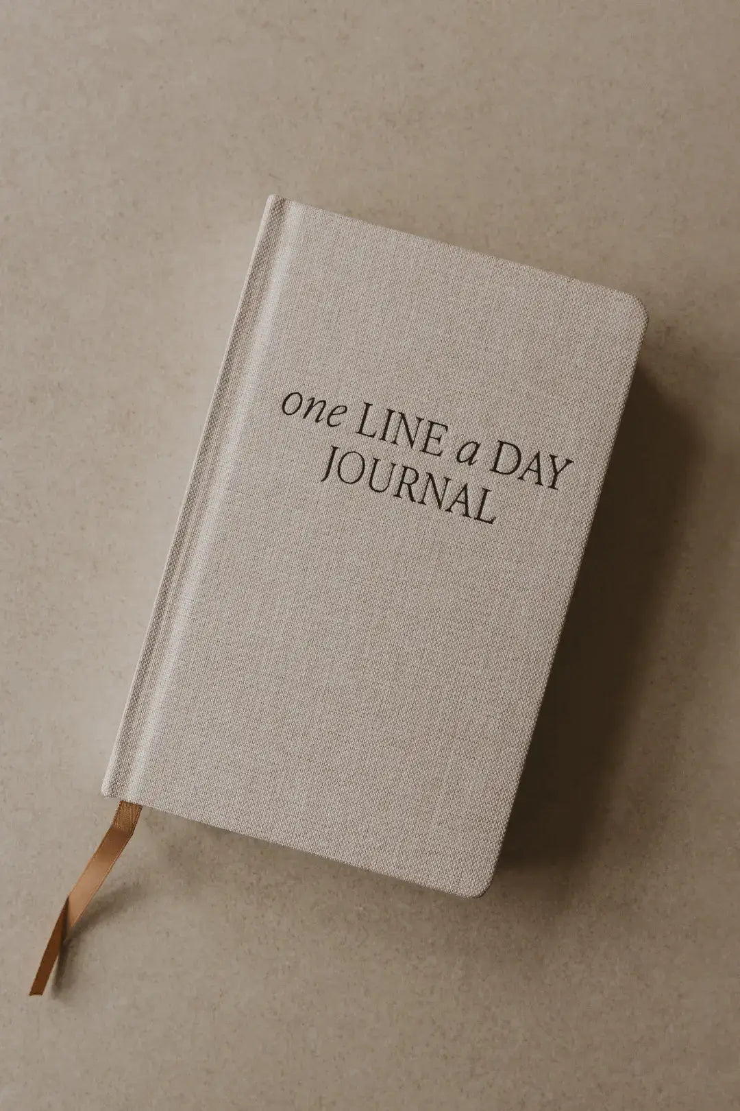 Journal: Tan One Line A Day Fabric Journal