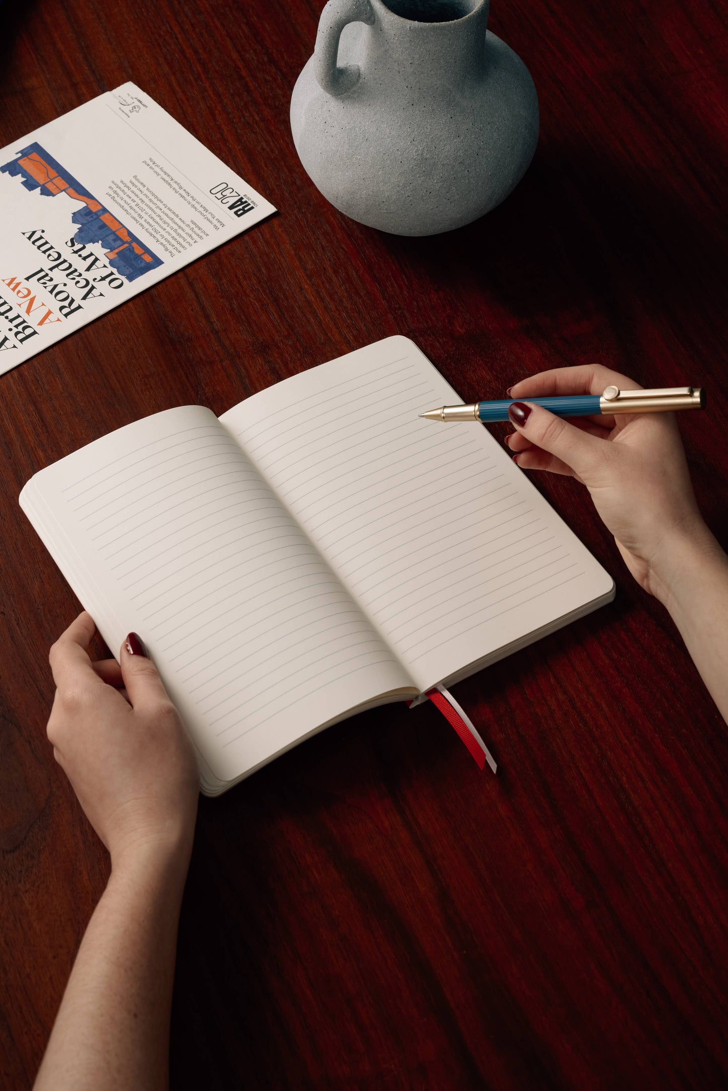 Papier - Lined Notebook, A5 Softcover, PU Leather - Today's the Day