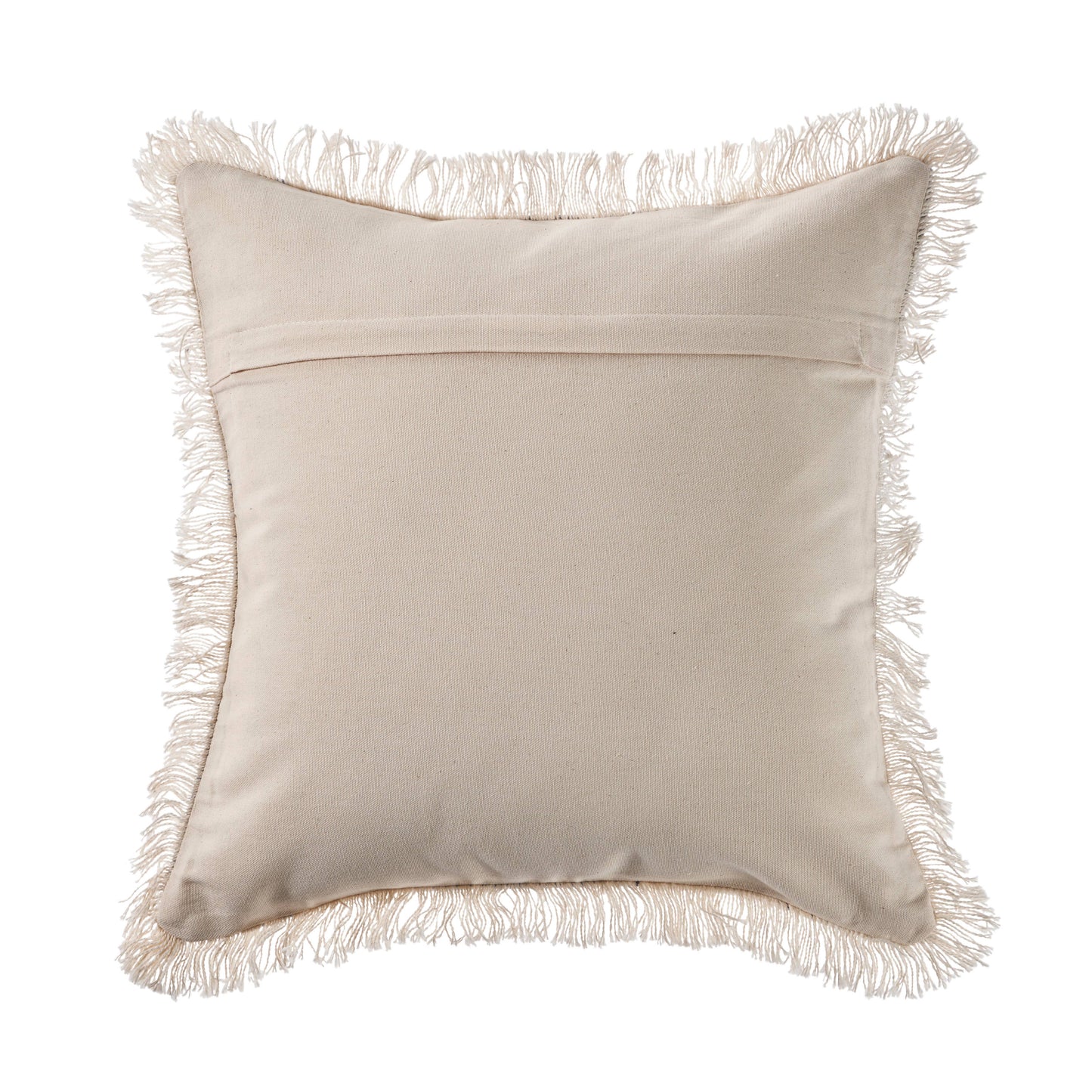 Coastal Striped Blue and Cream Throw Pillow: Navy/Blue/Ivory / Poly Filled